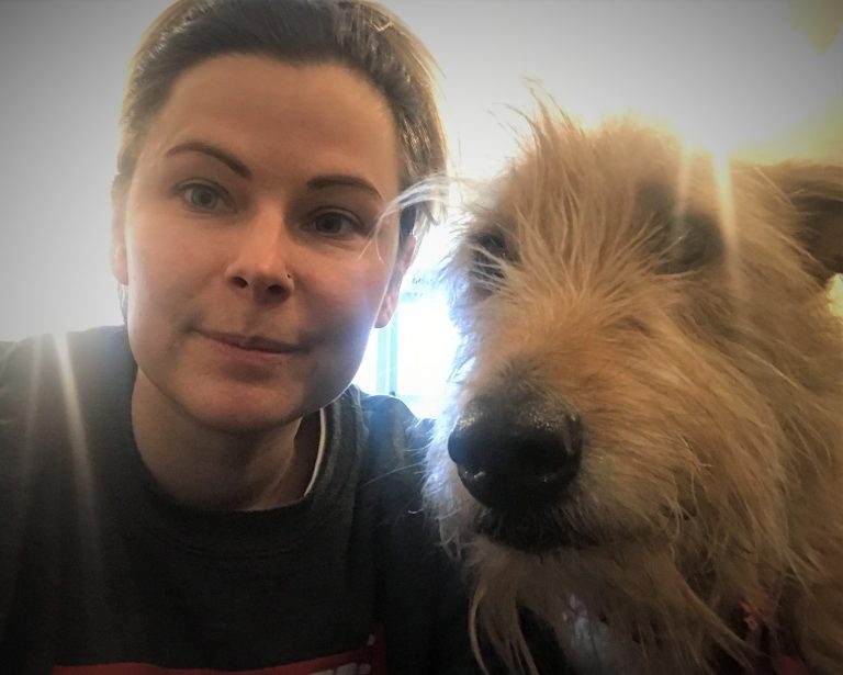 Sophie & one of her dogs Sophie & one of her dogs